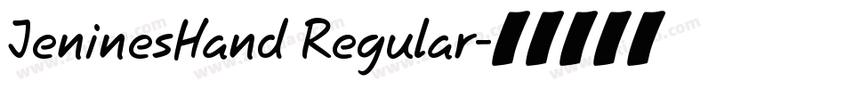 JeninesHand Regular字体转换
